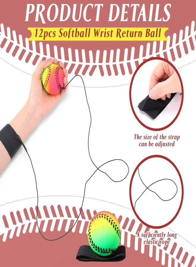 مجموعة حقائب صغيرة قابلة للنفخ مكونة من 12 قطعة برباط مع حقيبة ظهر لإعادة الكرة للمعصم، هدايا رياضية للحفلات، إكسسوارات للأطفال (كرة لينة) - Image 3